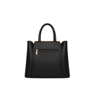 Classic Black Leather Everyday Handbag