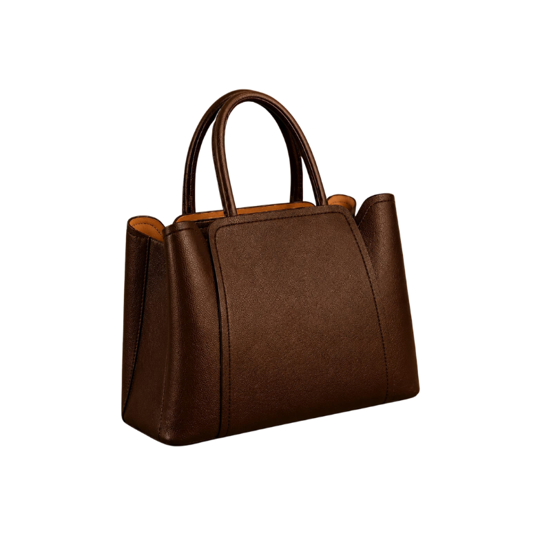 Classique Leather Tote Bag - Brown