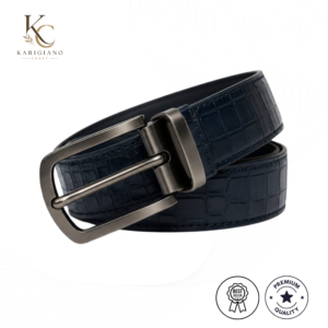 Imperio Croc Belt – Navy Blue
