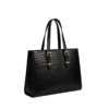 Luxury Black Woven Leather Shoulder Tote