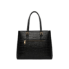 Luxury Black Woven Leather Shoulder Tote 2