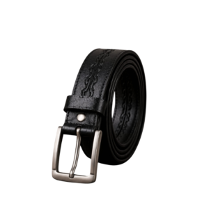 Milano Noir Genuine Leather Belt- BLACK