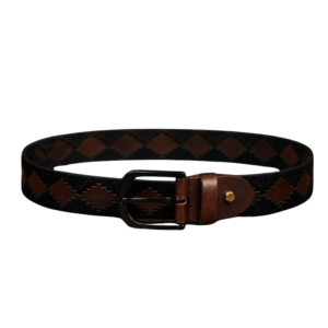 Premium Black & Brown Braided Stretch Belt for Men