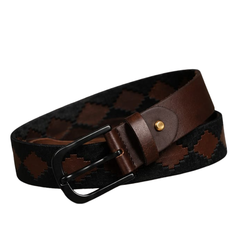 Premium Black & Brown Braided Stretch Belt for Men 3