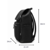 Premium Black Leather Laptop Backpack 3