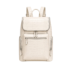 Premium Leather Multi-Pocket Backpack – white 1