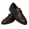 Ravello Dark Brown Croc Horsebit Loafer