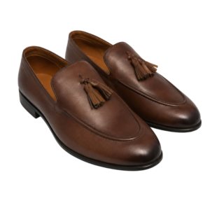 Riviera Cognac Leather Tassel Loafer