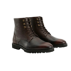 Rugged Ember Leather Combat Boots -Burnished Dark Brown (1)
