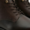 Rugged Ember Leather Combat Boots -Burnished Dark Brown 4 (1)