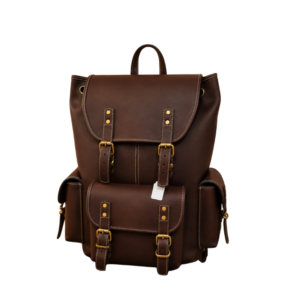 Vintage Bergan Leather Backpack Brown