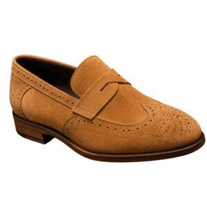 Regal Suede Brogue Loafers - Camel Brown