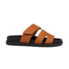 Adjustable H-Cut Comfort Slide Sandals - Tan (3)