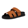 Adjustable H-Cut Comfort Slide Sandals - Tan (4)
