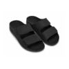 Black Double-Strap Slide Sandals