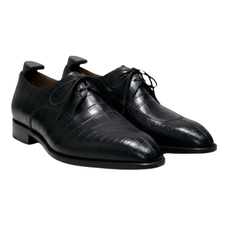 Midnight Croc Lace Up Oxford Shoes 3