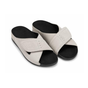 Classic White Cross-Strap Slide Sandals