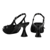Women’s Black Bow Slingback Pointed-Toe Heels 3