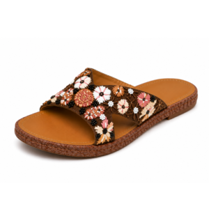 Women’s Floral Embellished Slip-On Sandals