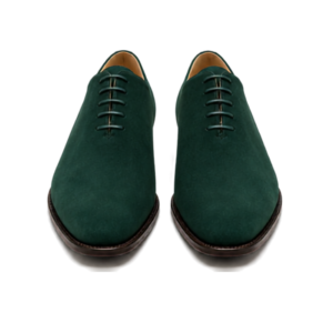 Forest Green Suede Oxford Shoes – Deep Green, Distinctive Elegance