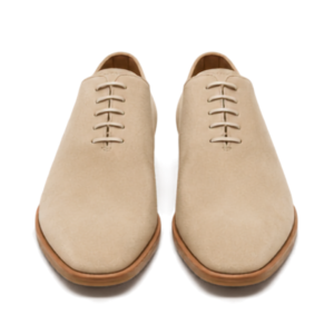 Beige Suede Oxford Shoes – Sandstone Elegance, Modern Sophistication