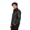 Black Leather Military Jacket (3)