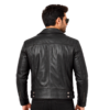 Black Leather Motorcycle Biker Jacket (3)