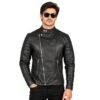 Black Quilted Leather Jacket