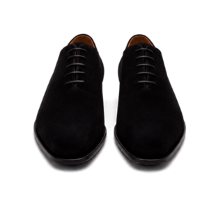 Black Suede Oxford Shoes – Midnight Texture, Refined Sophistication
