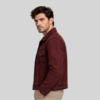 Burgundy Denim Trucker Jacket (4)