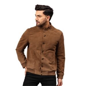 Men's Caramel Brown Collar Jacket