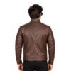 Chocolate Brown Leather Racer Jacket (2)