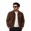 Coffee Brown Suede Jacket
