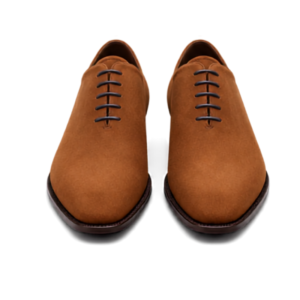 Cognac Brown Suede Oxford Shoes – Rich Tone, Refined Distinction