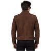 Dark Brown Suede Biker Jacket (3)