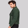 Forest Green Suede Quilted Biker Jacket (2)