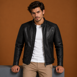 Men’s Heritage Rider Genuine Leather Motorcycle Jacket