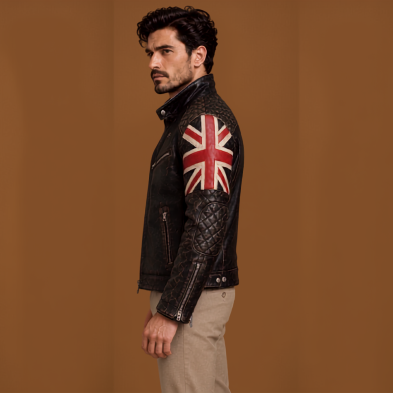 Men’s Leather Moto Jacket (3)