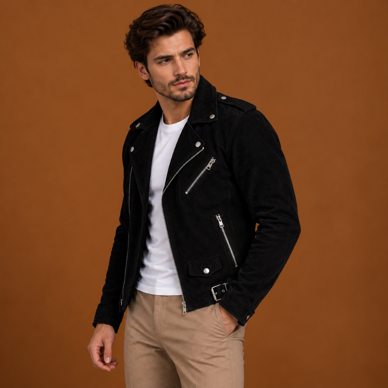 Men’s Premium Leather Biker Jacket (2)
