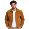 Men’s Tan Brown Genuine Leather Jacket