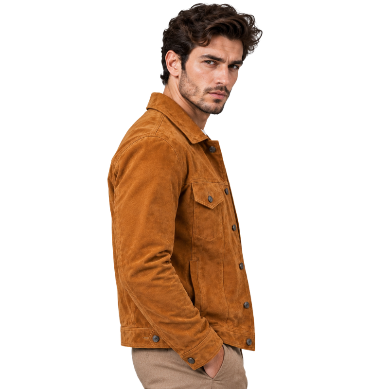 Men’s Tan Brown Genuine Leather Jacket (2)