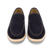Navy Blue Suede Loafers