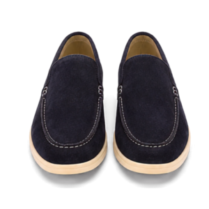 Navy Blue Suede Loafers – Midnight Ease, Refined Distinction