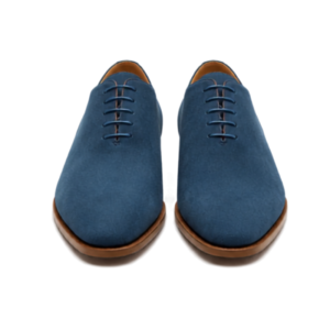 Navy Blue Suede Oxford Shoes – Midnight Elegance, Modern Character