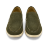 Olive Green Suede Loafers