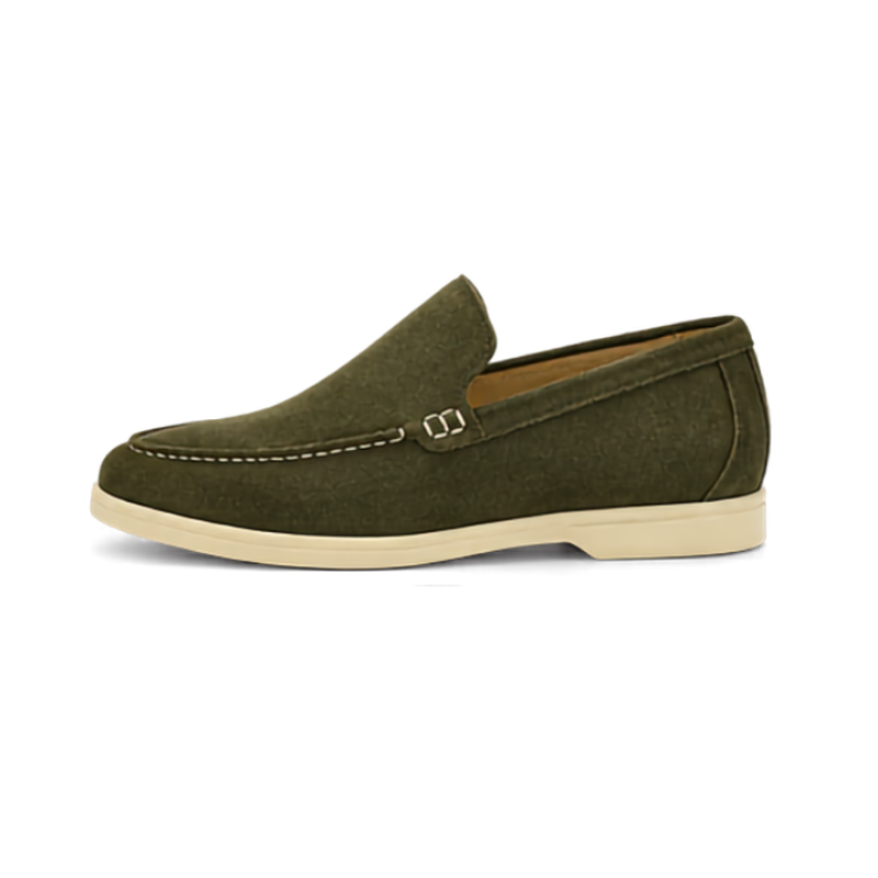 Olive Green Suede Loafers (2)