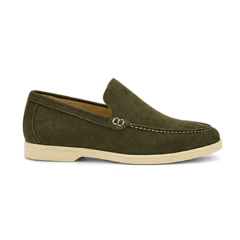Olive Green Suede Loafers (3)