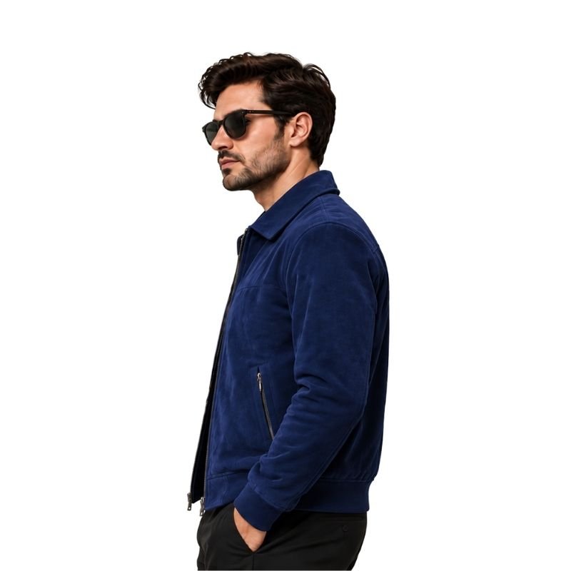 Royal Blue Suede Jacket (2)