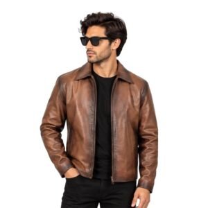Men's Vintage Brown Leather Jacket